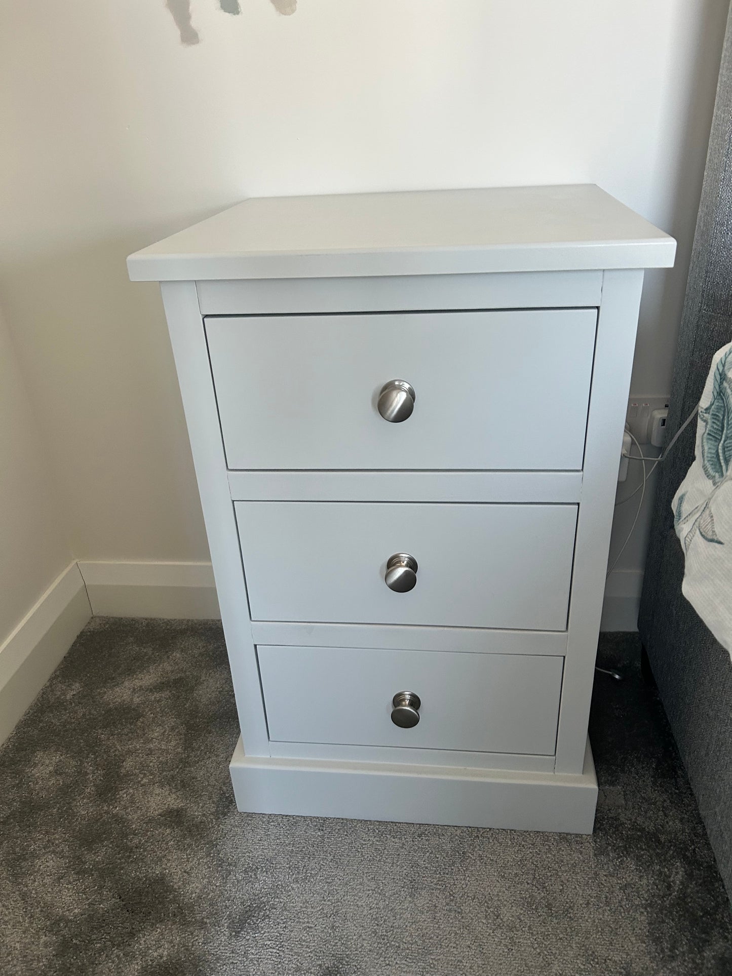 Handmade Bespoke Bedside Table – Custom Finish with Cambrian Oak-Style Drawers